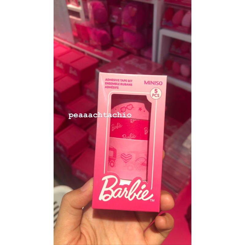 

MINISO X BARBIE fancy washi tape solatip kertas isi 5pcs