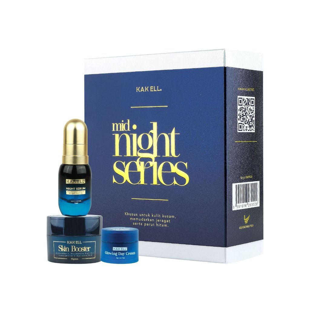 Kakell Kak Ell Extra Brightening & Glowing Set (Midnight Series) - Jeragat, Pigmentation, Melasma, P