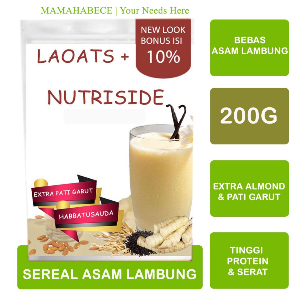 

Obat Asam Lambung Pati Garut Asli Untuk Asam Lambung Sereal Tepung Pati Garut Laoats (200G)
