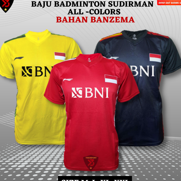 Best KAOS BADMINTON L-CHAMP BNI/BAJU BULUTANGKIS/JERSEY BADMINTON/KAOS BULUTANGKIS