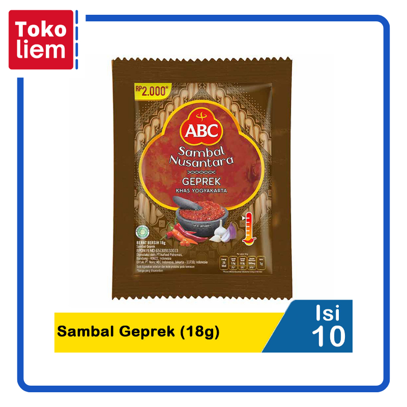 

Abc Sambal Geprek 10X18G