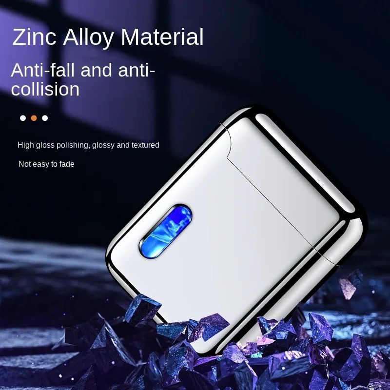 Korek Api Bara Gas Torch Metal LED Electric USB C Ignite Lighter Gift