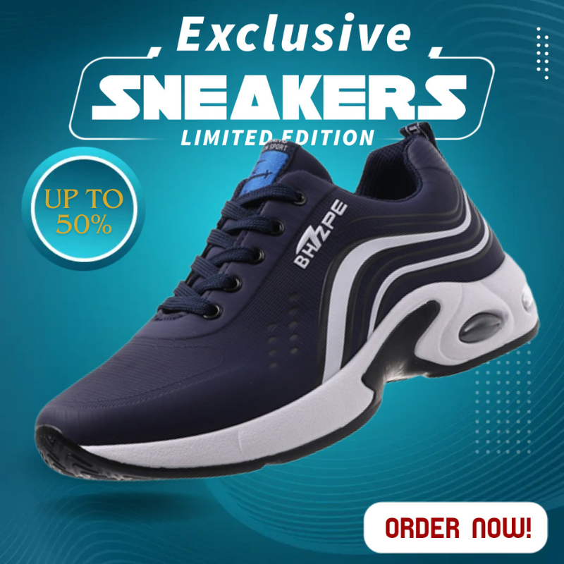 Sepatu Pria Keren Sneakers Pria Hitam Terbaru Kekinian