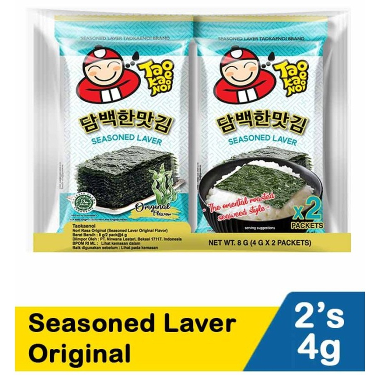 

Tao Kae Noi Seasoned Laver Isi 2 x 4 gram Exp.Januari 2026