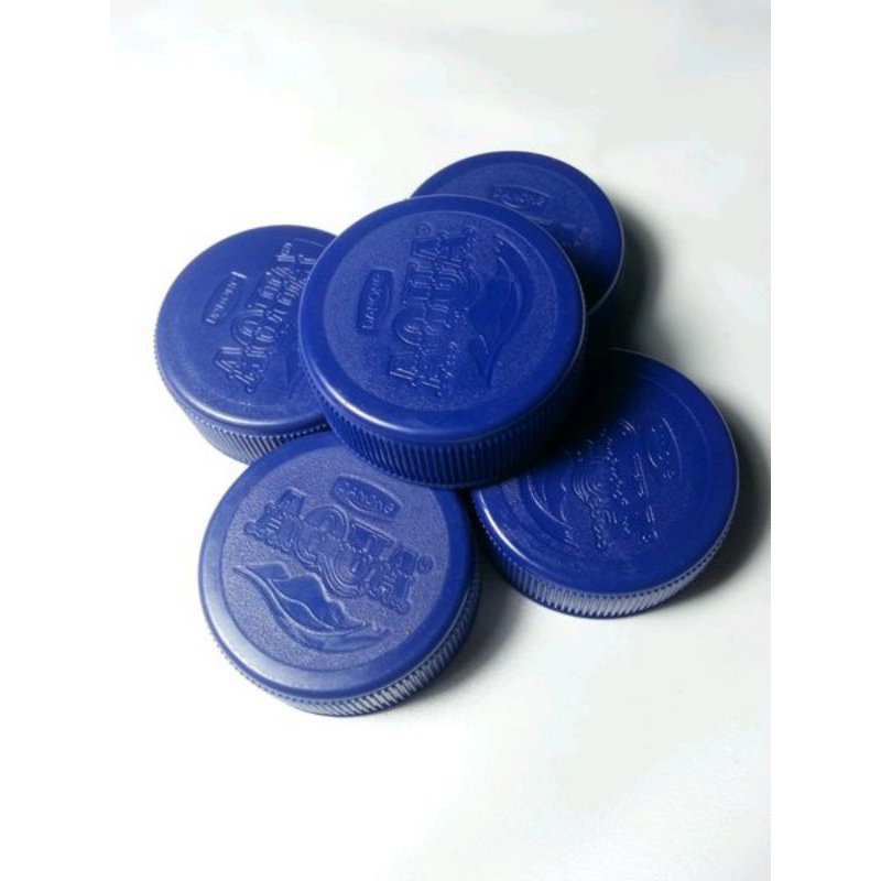 Tutup Botol Aqua Bekas Biru Dijamin Bersih Sudah Dicuci Bagus isi 10pcs