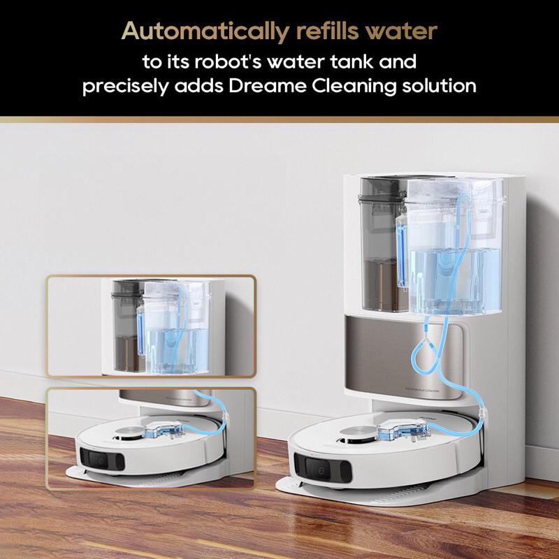 Dreame L10s Ultra Robot Vacuum Cleaner - Kapasitas Debu 3.35L, Dimensi Kompak 350x350x97mm