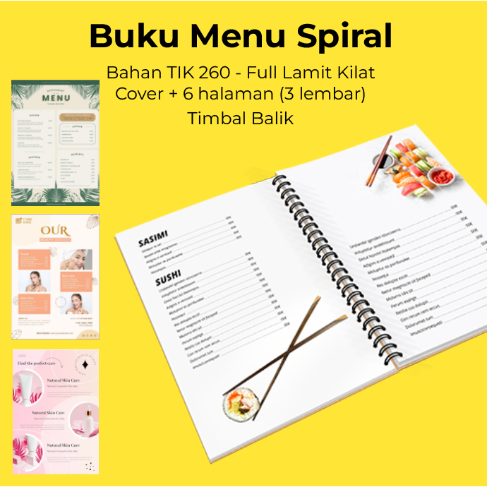 Cetak Buku Menu / Buku Harga / Katalog Produk / Buku Katalog / Design Buku menu | Menu Restoran, Men