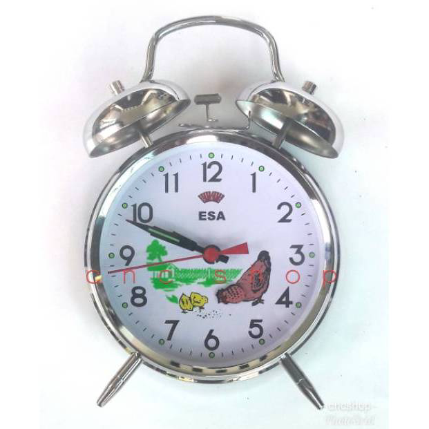 ✔️Splash⚡ Jam Weker Kring Ayam Patuk Putar tanpa Pakai Baterai /Beker Jadul