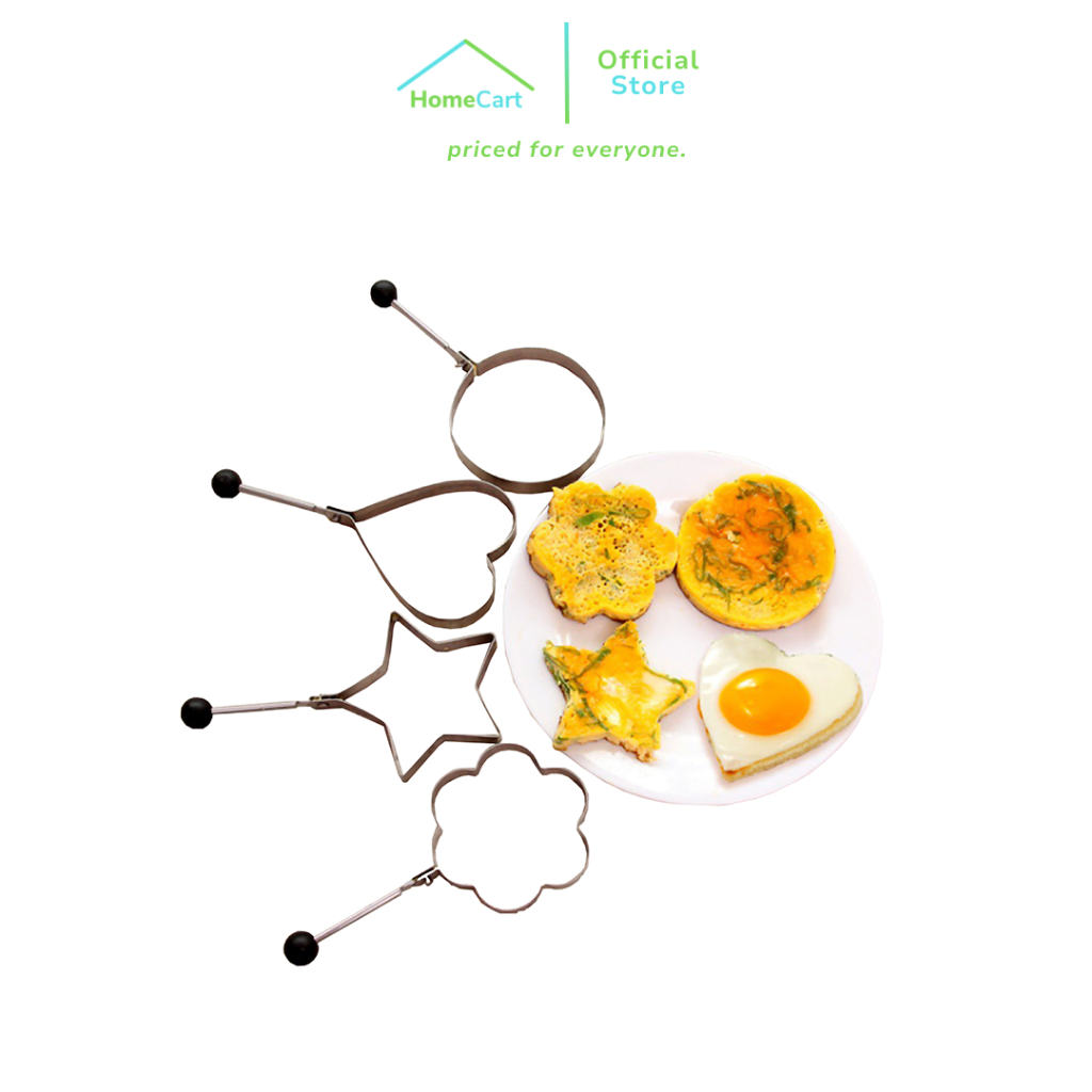 Homecart Alat Cetakan Telur Mata Sapi Cetak Telor Puding Kue Pancake Karakter Stainless Steel Egg Mo