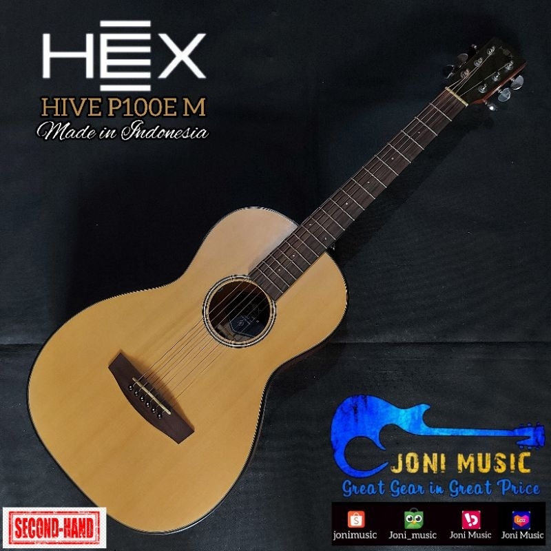 Gitar Akustik Elektrik HEX HIVE P100E M L100C M