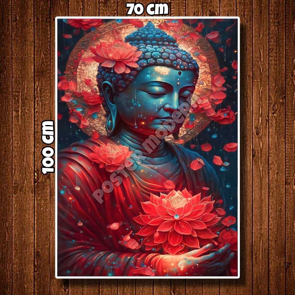 Hiasan Dinding Poster Buddha Art Ukuran Jumbo Code28 / Hiasan Dinding Tempel Tembok / Hiasan Dinding
