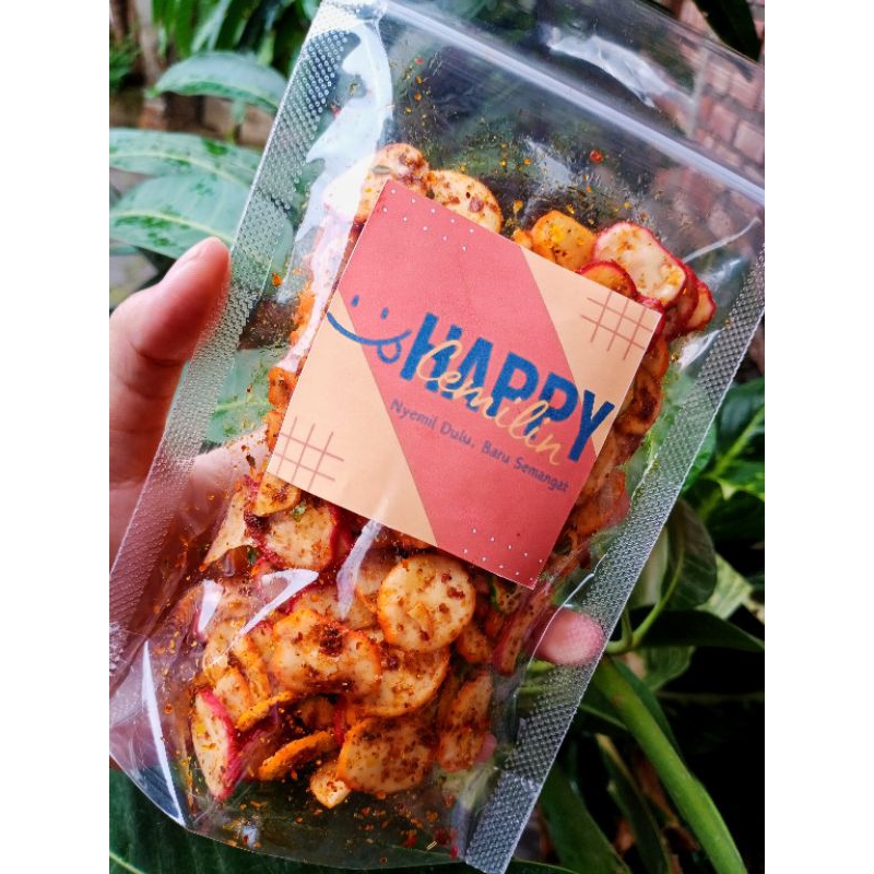 

Happy Cemilin | Krupuk Seblak Bantet Pedas Daun Jeruk 100 gram