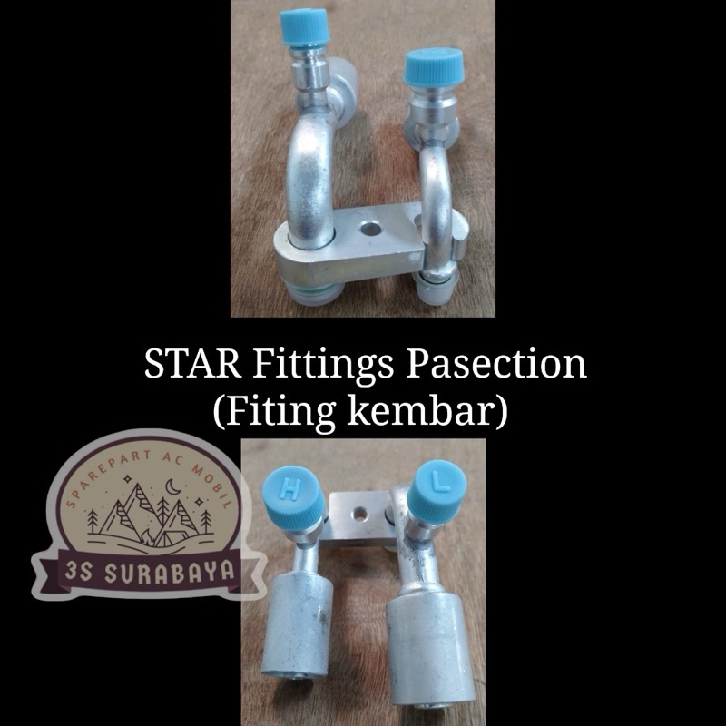 Pad Suction Fitting kembar High dan Low Untuk Pasang Hino Truk  Fiting Ac Mobil Universal