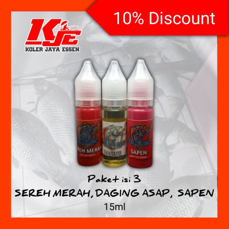 |kje| essen ikan mas 15 ml aroma sereh merah,sapen,daging |koler jaya essen|