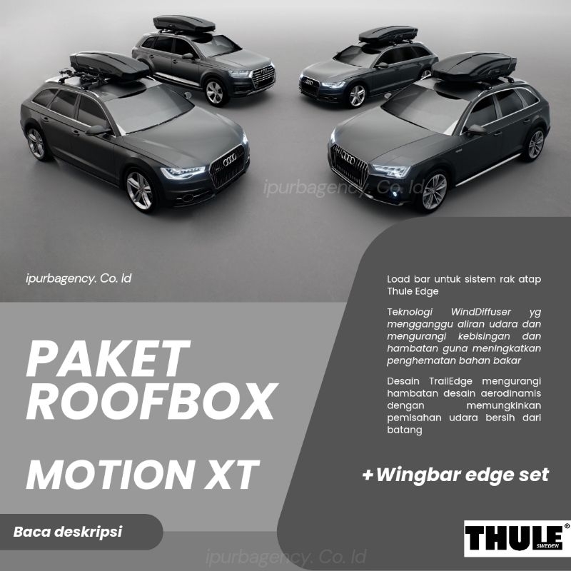 PAKET THULE ROOF BOX MOTION + WINGBAR EDGE SET (ROOF TYPE) MOBIL?