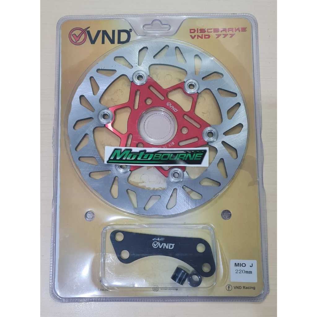 Disc Piringan Cakram Rem Disc Brake VND 777 220 mm Mio J Mio-J M3 Fazzio Lubang Baut Cakram 3 Red