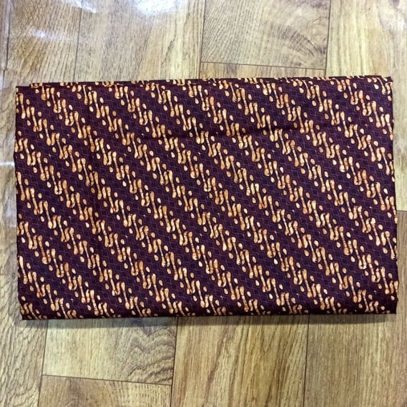 kain jarik batik bahan katun halus motif parang klitik latar coklat asli sogan solo