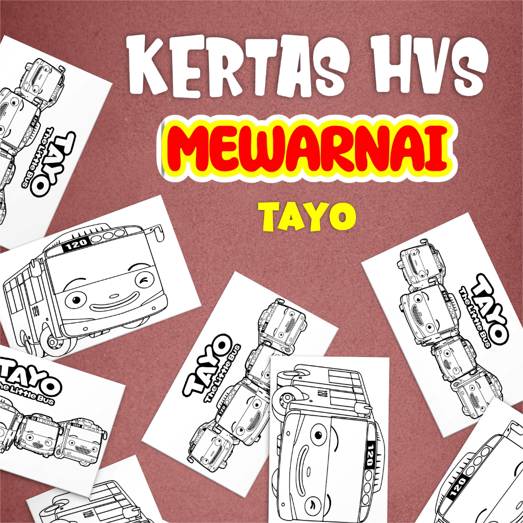 

Kertas Mewarnai Tayo Murah - HVS