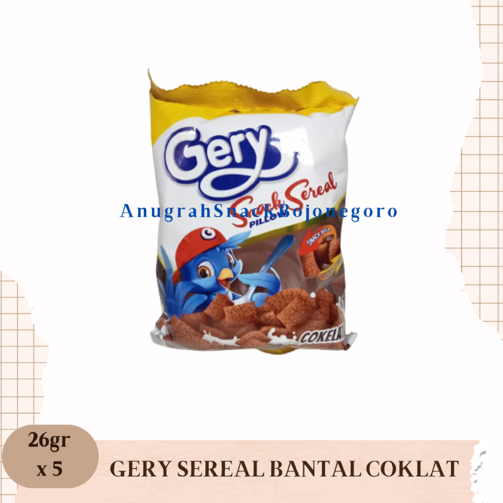 

Gery Snack Sereal Bantal Extrude Coklat 26gr x 5