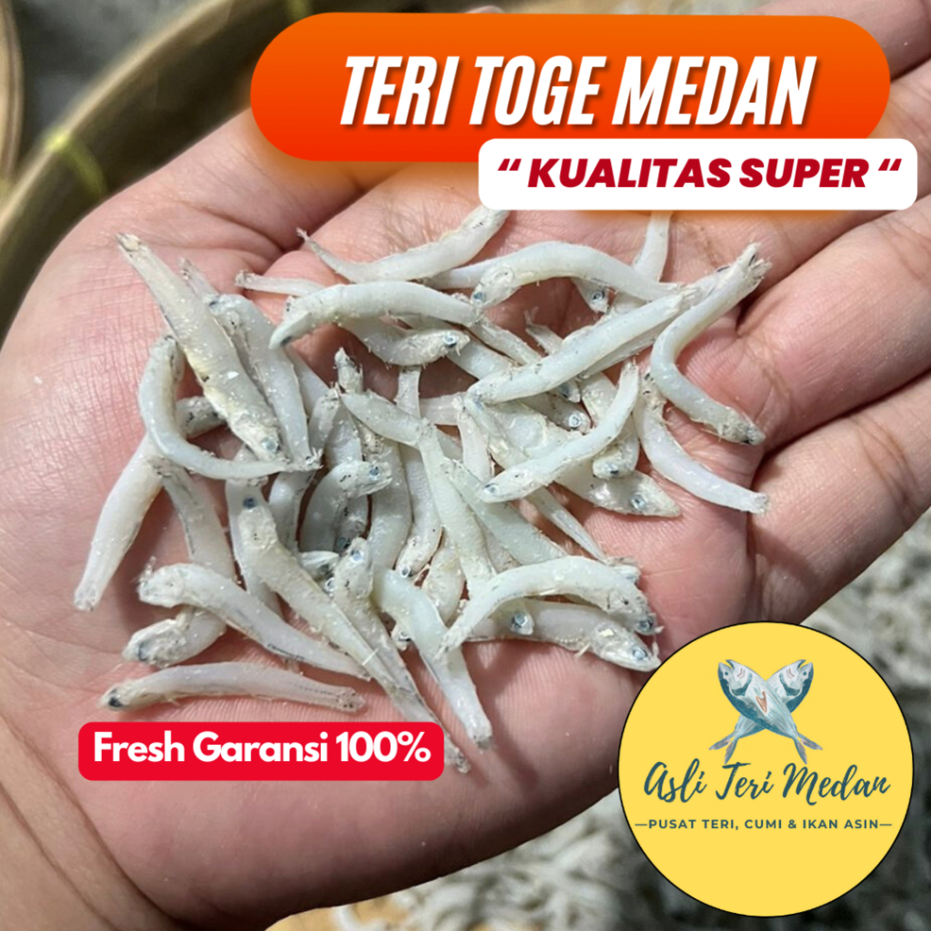 

IKAN TERI TOGE MEDAN / TERI TAUGE KUALITAS SUPER PREMIUM 100gr 250gr 500gr