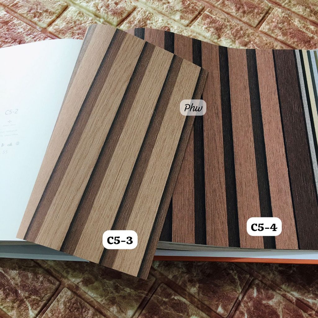 WALLPAPER DINDING MOTIF WALLPANEL WPC KAYU COKLAT 3D CHROMA