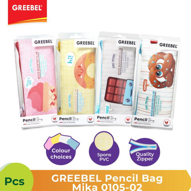

DISKON!!!!!!!✅ Tempat Pensil Greebel 0105-02 Mika Pencil Bag Bahan Canvas Poly