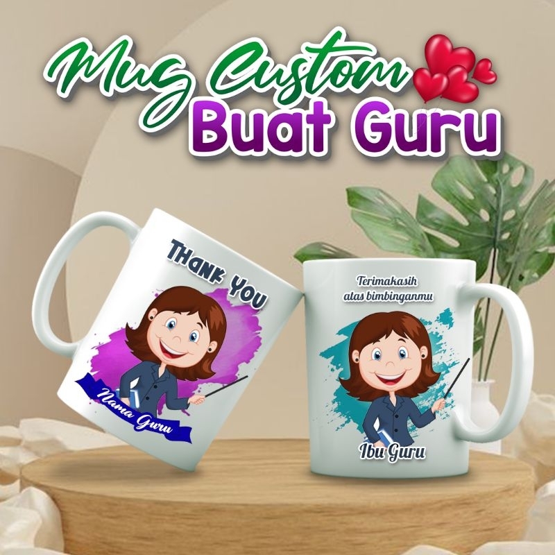 Mug custom Hari Guru / mug custom / kado guru / Termurah