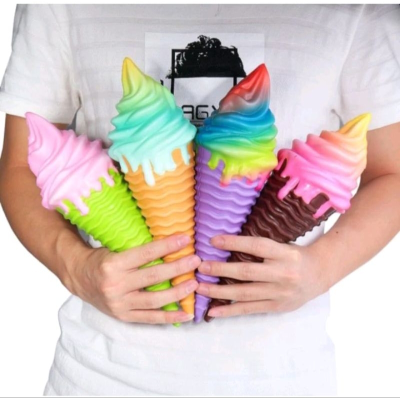 squishy es cream jumbo mainan anak anak bahan lembut enak saat di mainkan