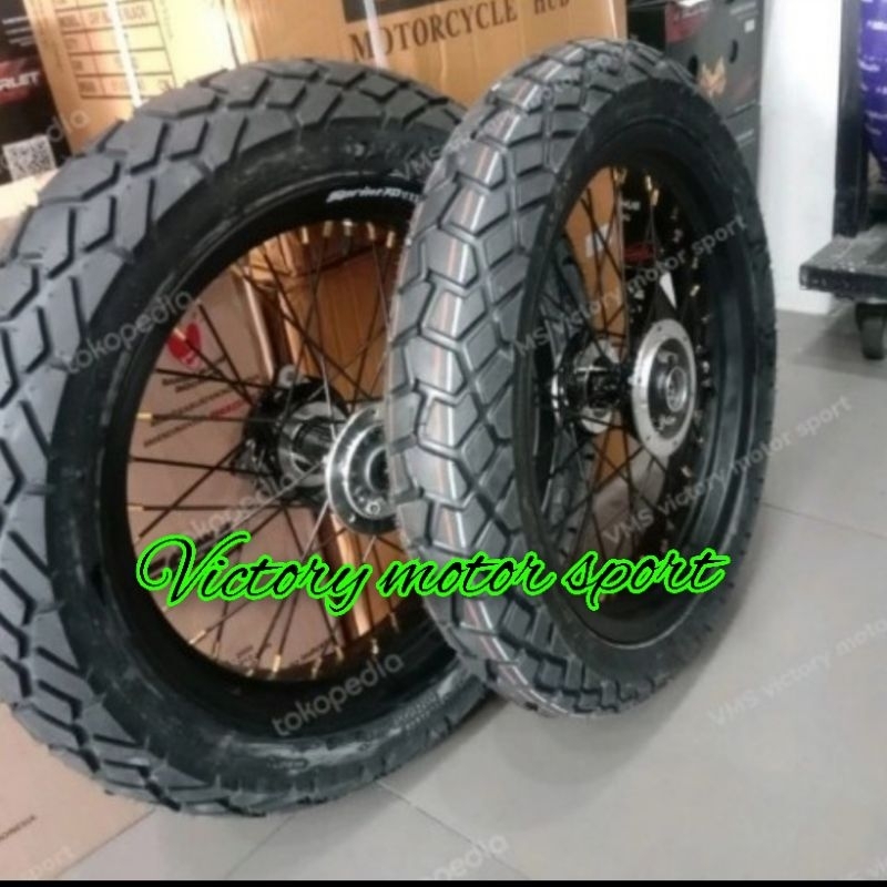 wheelset Supermoto CRF KLX D-Tracker Yamaha wr155 plus ban maxxis 110 130