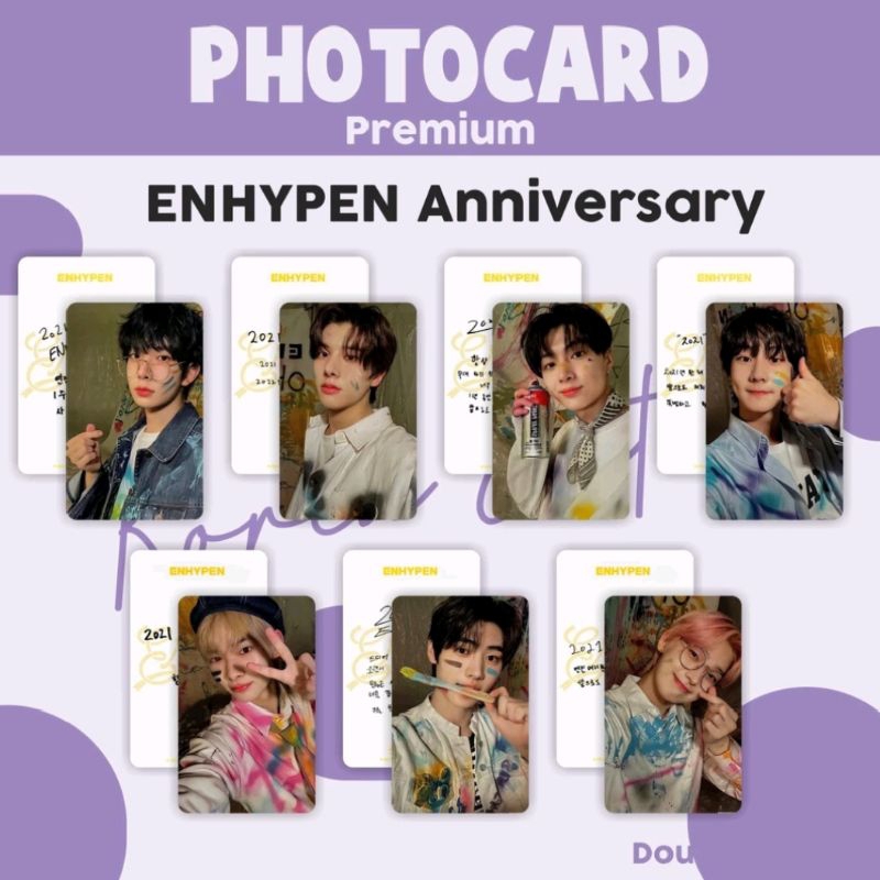 KA KPOP PHOTOCARD Enhypen Anniversary heesung sunoo jay niki jungwoon jake sunghoon