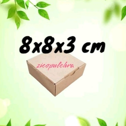 

Box kardus corrugated 8x8x3 cm kedus packaging die cut