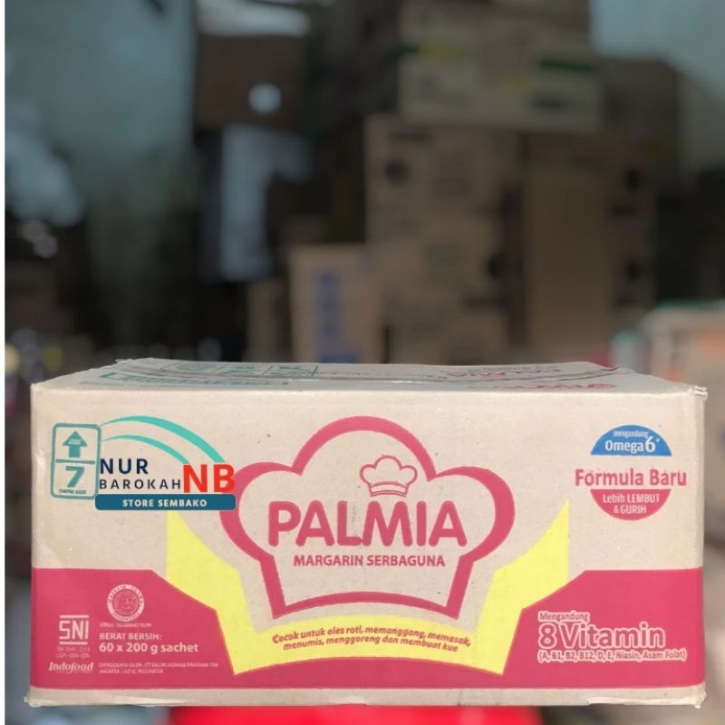 

Mentega Palmia Serbaguna sachet 200g isi 60pcs/ 1dus