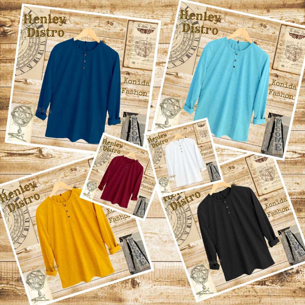 kaos cowok Dewasa Baju Kaos Kancing Depan Baju Kaos Polos Lengan Panjang pria kaos polos kancing/kao