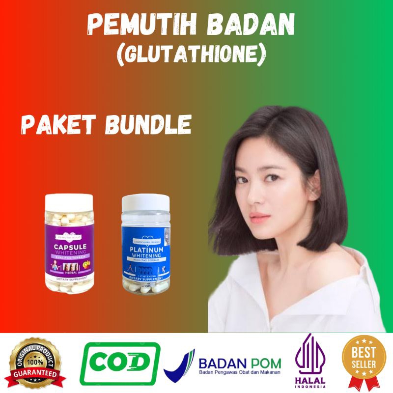 PLATINUM WHITENING GLUTATHIONE Collagen Pemutih Badan Platinum Capsule Whitening Glutahione Kapsul O