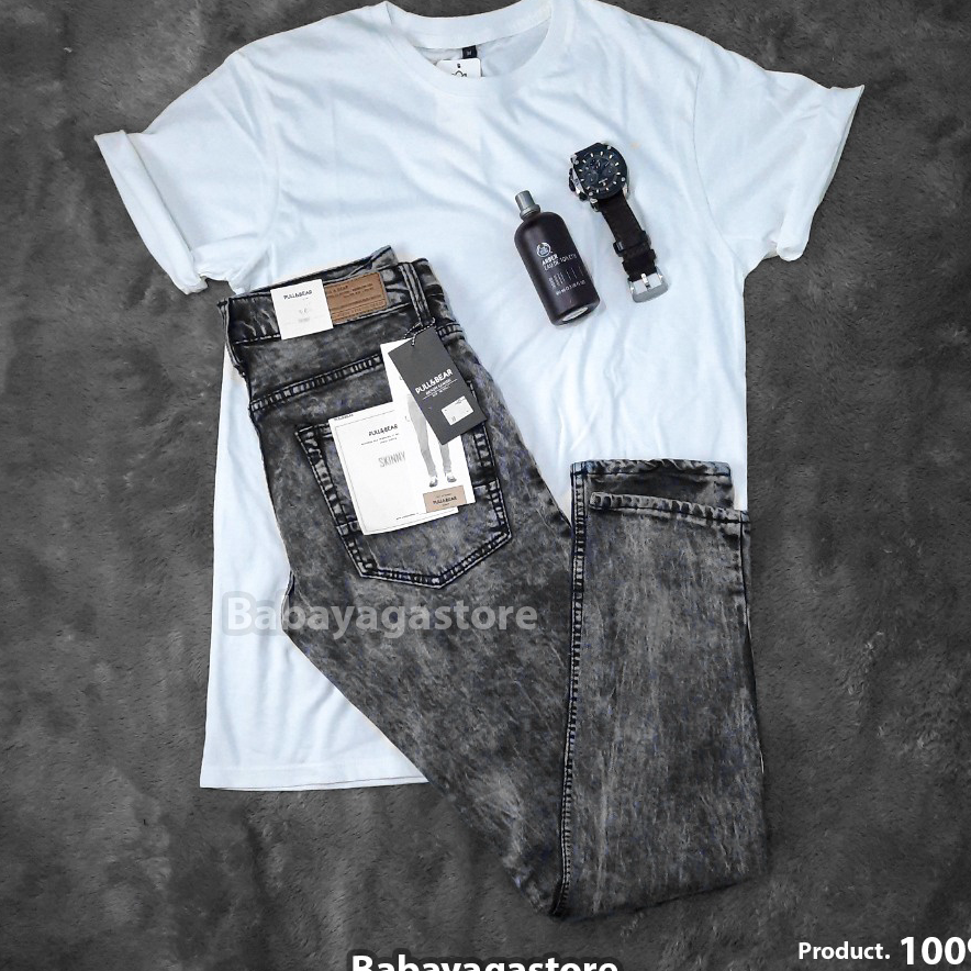 See Here BABAYAGA - SATU PAKET CELANA KAOS DAN JAM TANGAN CELANA PANJANG PB PRIA CELANA PANJANG PRIA