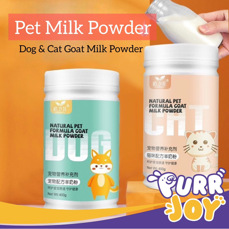 PURRJOY Doorikey Pet Goat Milk Powder 400gram / Susu Bubuk Formula Hewan Peliharaan Anjing Kucing / 