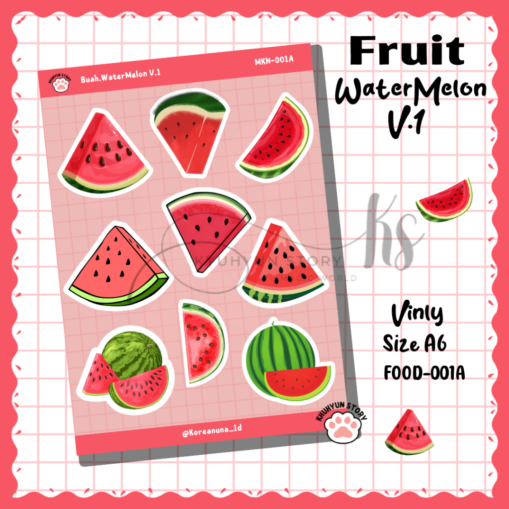 

Sticker Buah Semangka Aesthetic Stiker Fruit Watermelon Deco Aesthetic Jurnal Laptop Hp Tumbler Murah Berkualitas