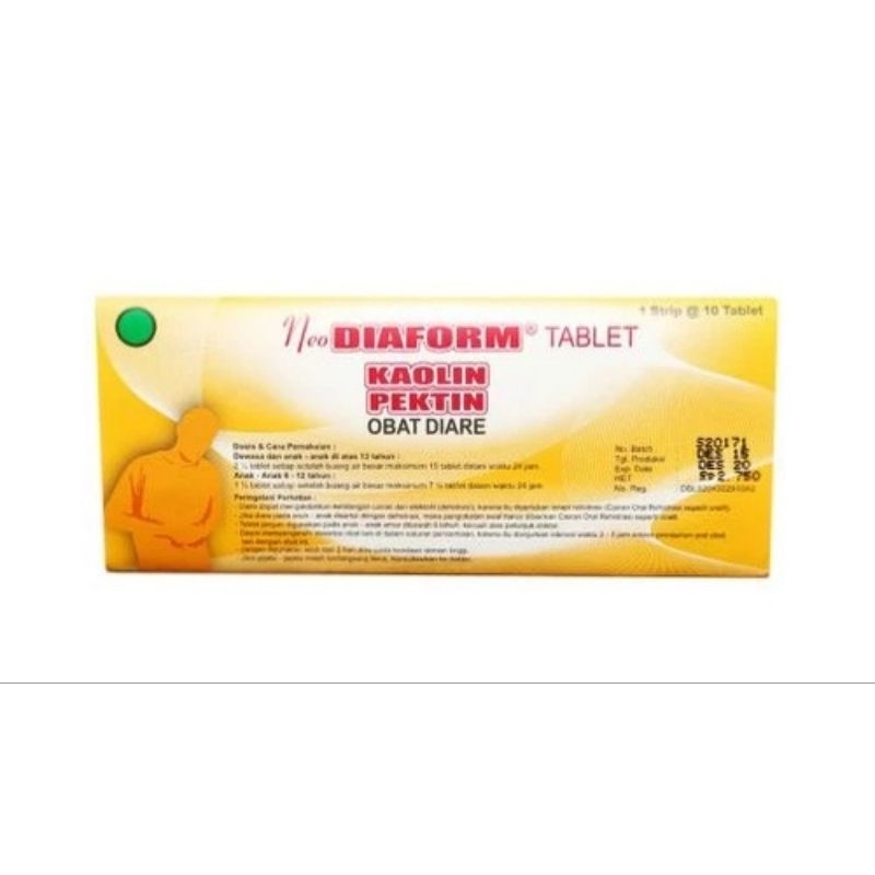 Neo Diaform tablet diare kaolin peptin 1 strip