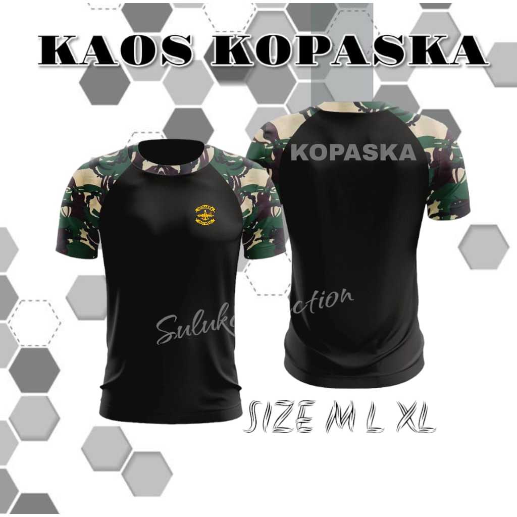 QH sulukcollection Kaos Loreng Pria Baju Kaos loreng Baju Kaos Loreng kopaska Kaos Hijau Botol Kaos