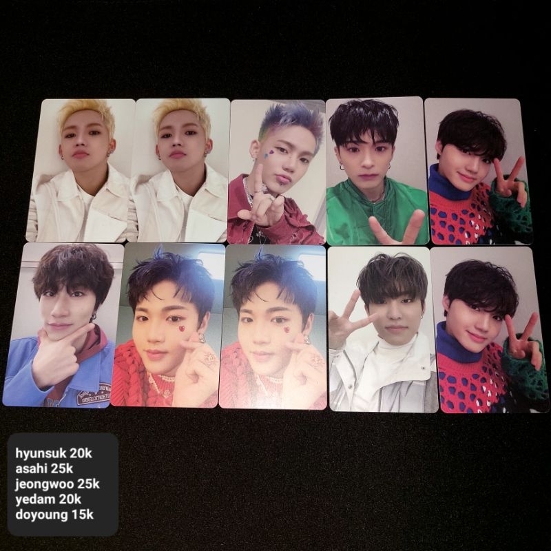 [Ready Stock] Photocard benefit applewood Hyunsuk, Asahi, Doyoung, Yedam, Jeongwoo Treasure