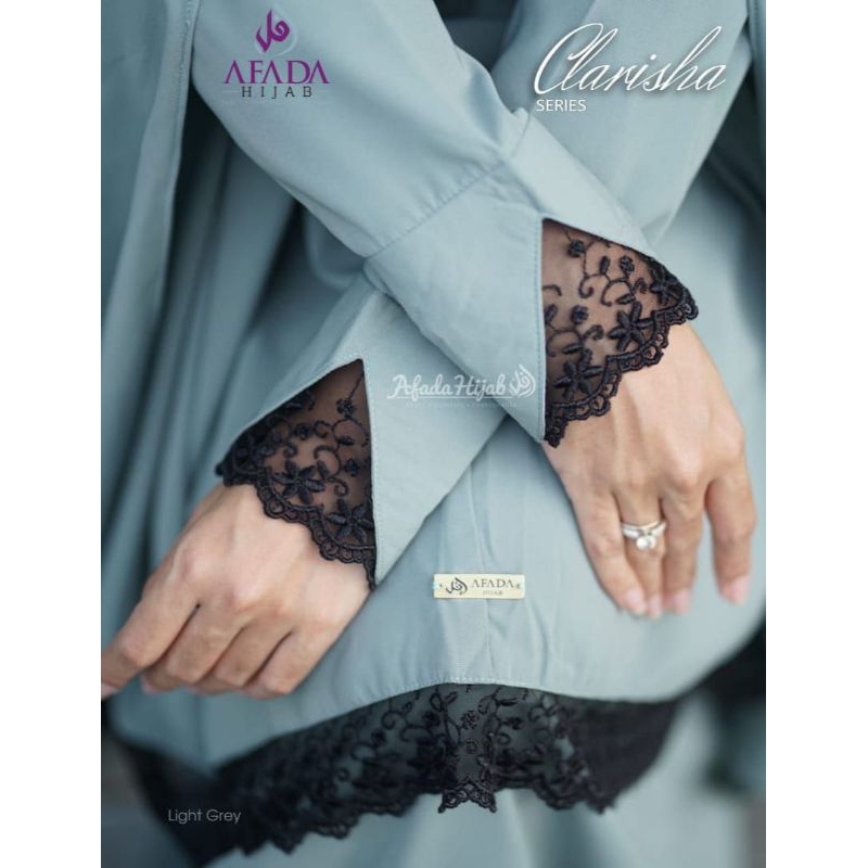 Set Gamis Clarisha/Afada Hijab/Set Gamis renda/Set Gamis murah/Set Gamis mewah