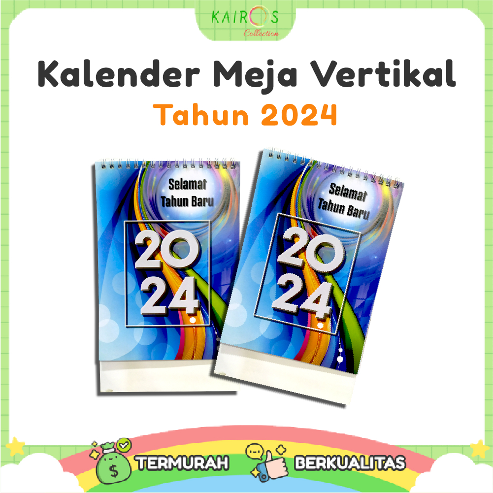 

Kalender Meja Tahun 2024 Varian Vertikal Berdiri