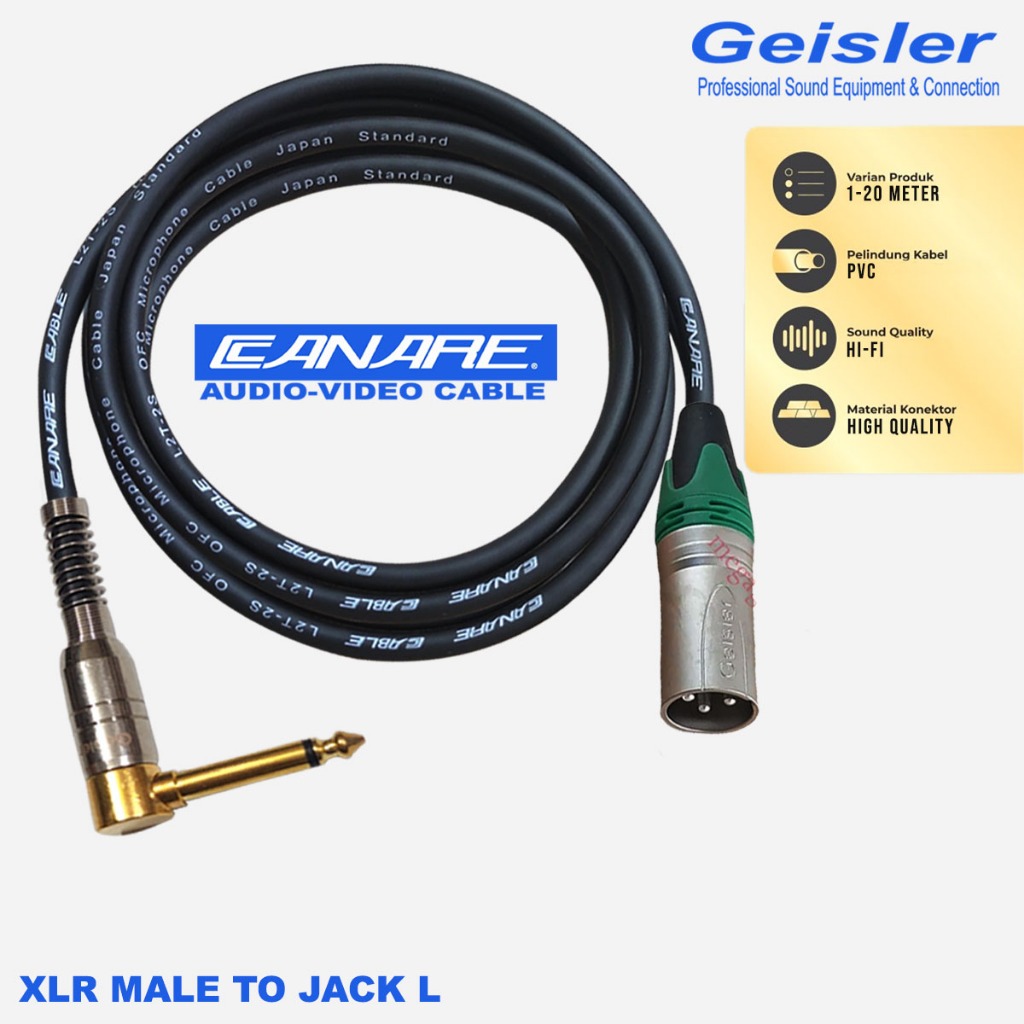 Kabel Audio STANDARD JAPAN / Kabel Mic Jack Canon XLR Male to Jack L GEISLER