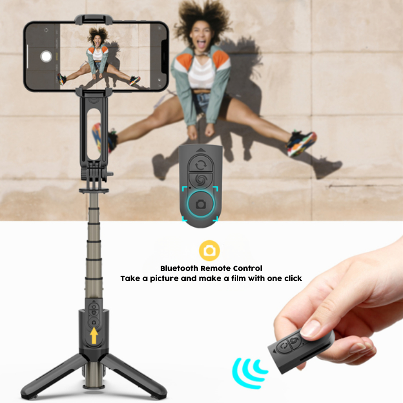 Tongsis Bluetooth Remote Control Selfie Stick 70cm TD1902 Mini Tripod Holder Tongkat Lipat Gimbal Mode Mobile Phone Stabilizer Dudukan HP Extended