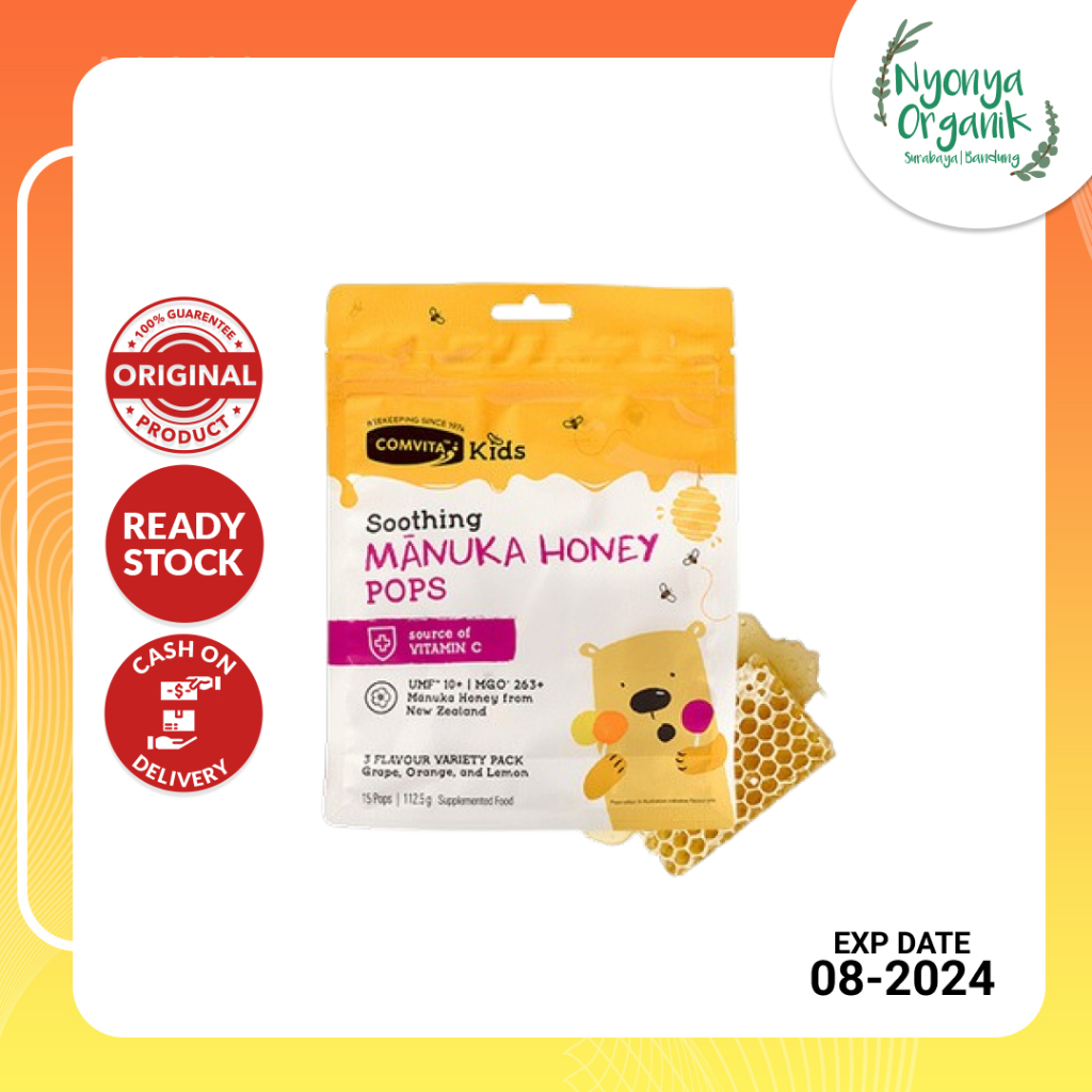 

Permen Madu Comvita Kids Soothing Pops with UMF 10+ Manuka Honey - Permen madu anak 3 tahun