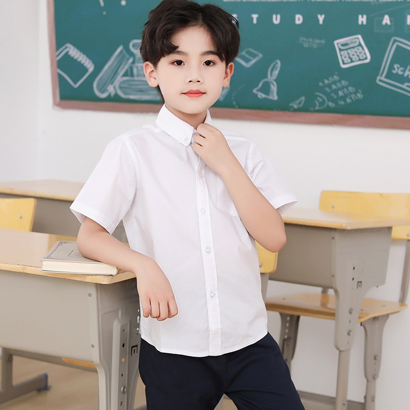 Parayu - Kemeja Putih Anak Lengan Pendek