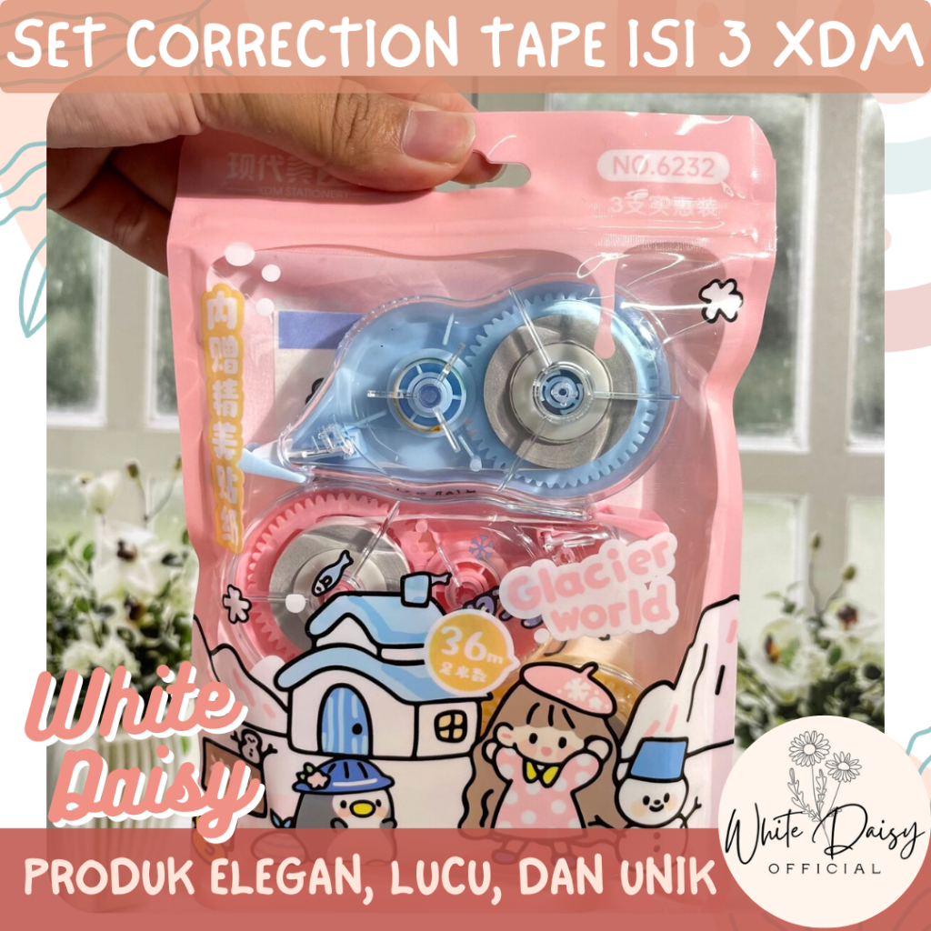 

Set correction tape isi 3 + sticker premium XDM ice land glacier world