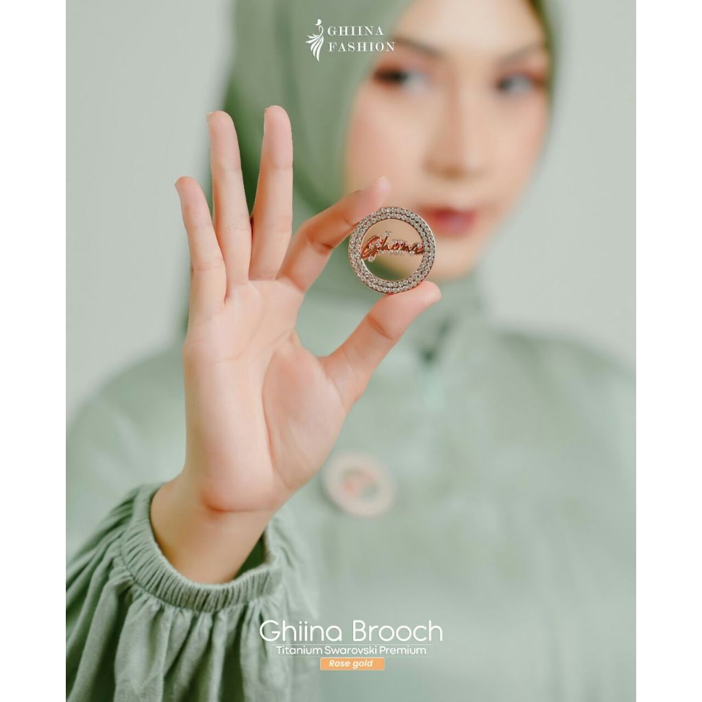 Bross Hijab Ghiina Fashion Brooch Titanium Swarovski Yessana Hijab Bergo  Ejamas Store