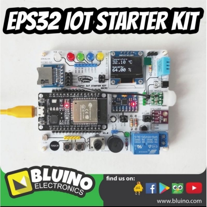 Starter Kit ESP32 Shield IoT - Belajar Basic ESP32 IoT