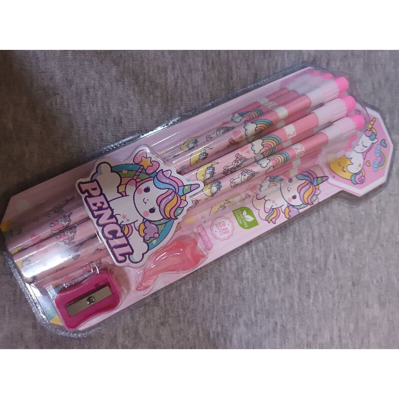 

pensil set unicorn lucu